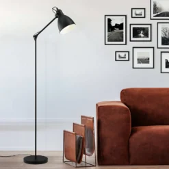 Eglo Priddy Floor Lamp - Black -Luxe Light Shop 14302972 1495038224305169
