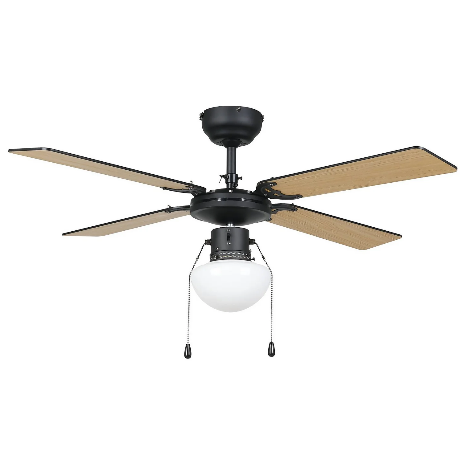 Eglo Fortaleza Ceiling Fan With Light - Matt Black & Wood 5 Eglo Fortaleza Ceiling Fan With Light - Matt Black & Wood - Image 3