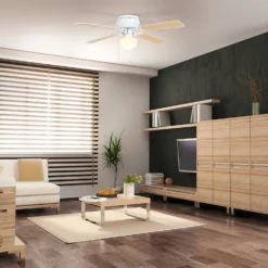 Eglo Cagliari Ceiling Fan With Light - Matt White -Luxe Light Shop 14742120 1685052700532232